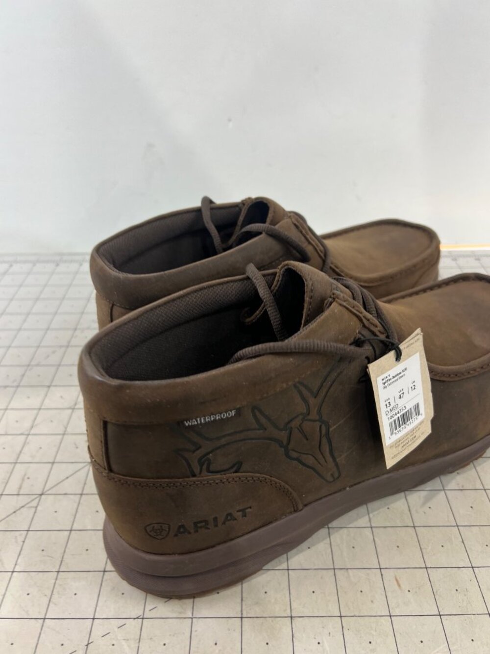 Ariat Men’s Spitfire Outdoor H2O Waterproof Boots Distressed Brown USA 13 D New - Picture 3 of 7